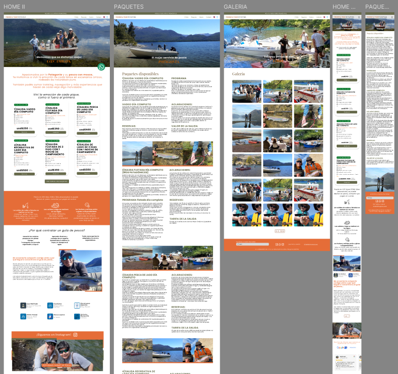 Estructura sitio web en figma